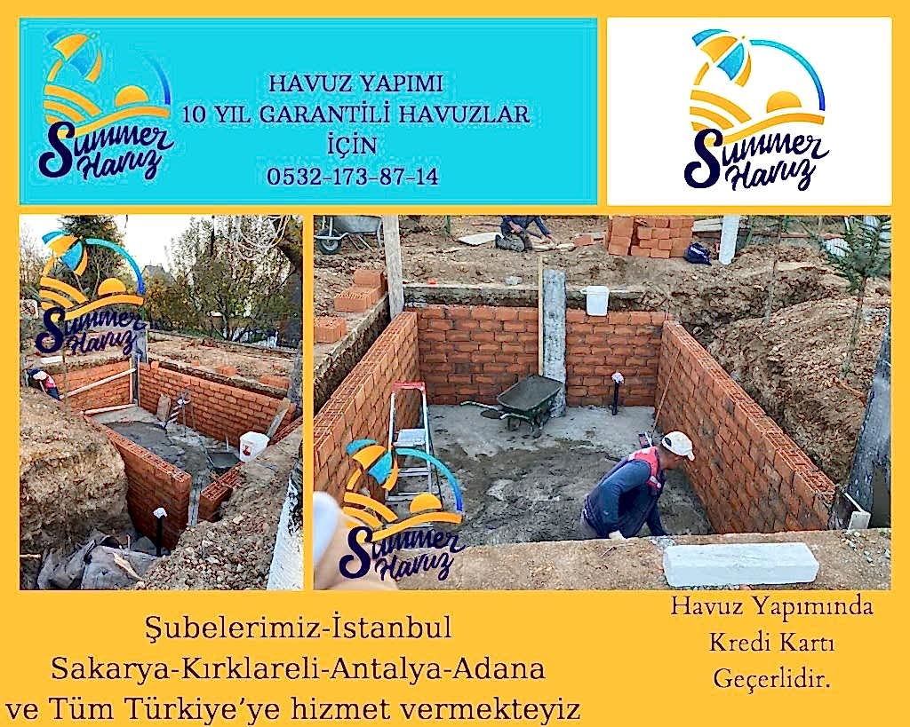 %70 Betonarme %30 Yığma Blok Prefabrik Havuz Yapımı